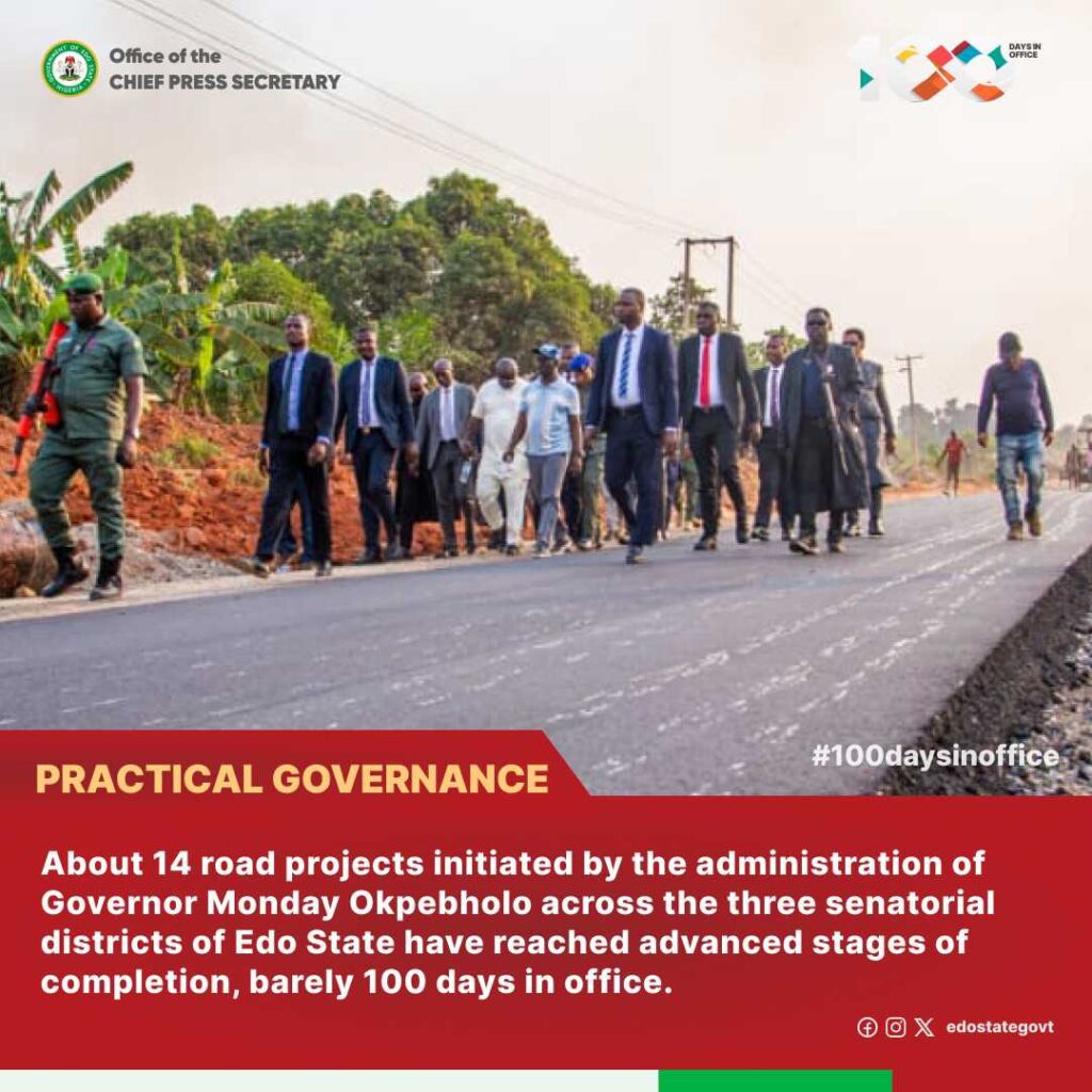 APC congratulated Edo State Governor, Monday Okpebholo, on 100 days in Office