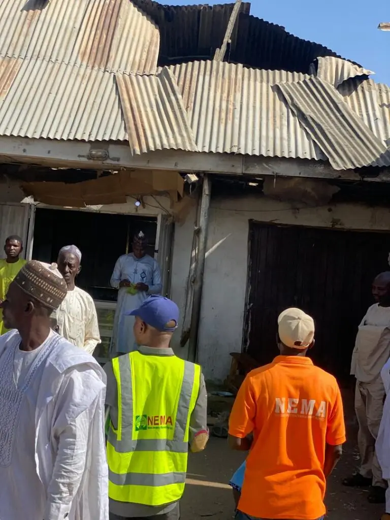 NEMA officials assess fire disaster in Toro Federal Constituency in Bauchi State