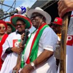 Pa Ayo Adebanjo with 2023 Presidential candidate of the Labour Party (LP), Peter Obi