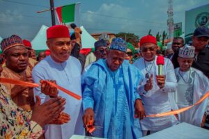 'Ganduje Drive' - Road project in Imo State renamed after APC National Chairman, Dr Abdullahi Umar Ganduje