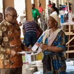 Peter Obi interacts with business owners and traders at the Kaduna International Trade Fair