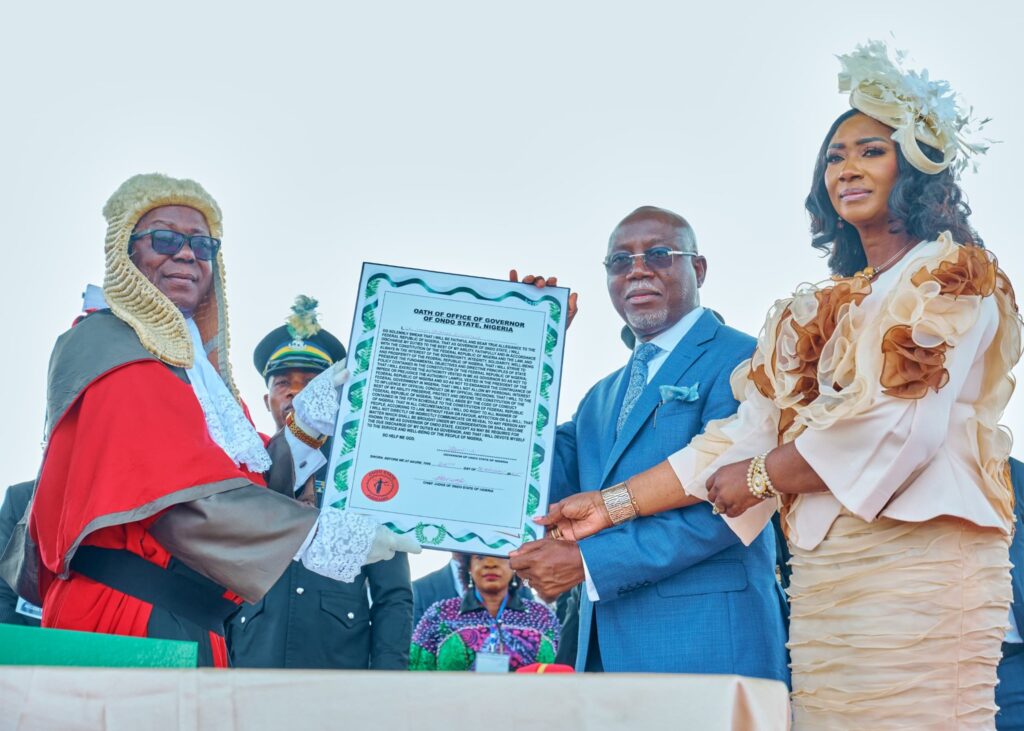 Lucky Aiyedatiwa sworn in as 7th Governor of Ondo State on Monday 24 February, 2025