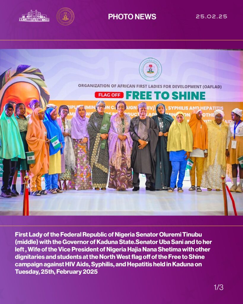 First Lady, Senator Oluremi Tinubu, at the Free To Shine Campaign, calls for all hands to be on deck in the fight against HIV/AIDS, Syphilis, Hepatitis