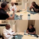 Femi Otedola host Wizkid and Burna Boy at his Lagos home