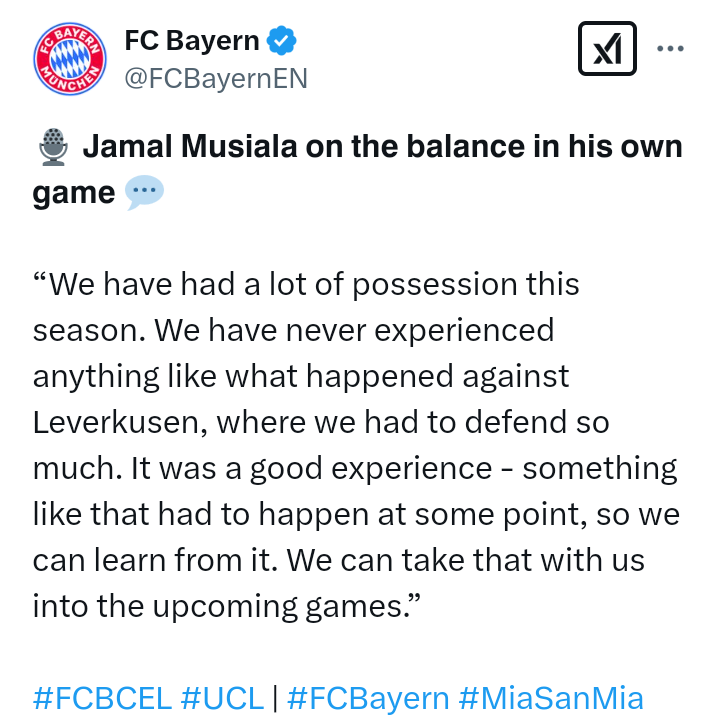 "It won't be an easy game" - Jamal Musiala says ahead of Bayern Munich V Celtic UCL 2024/25 Knockout Play-off on Tuesday 18 February, 2025 at Allianz Arena, Munich