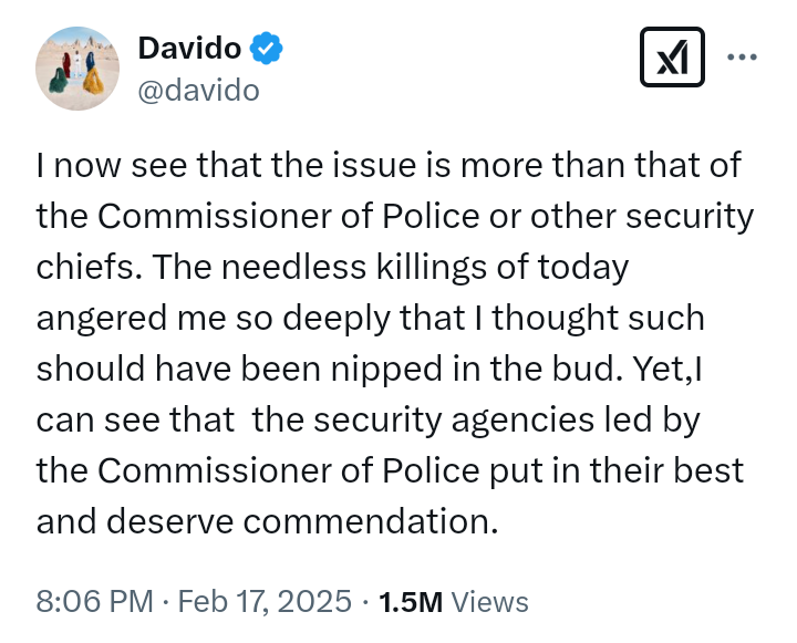 Davido releases take following violence in Osun State