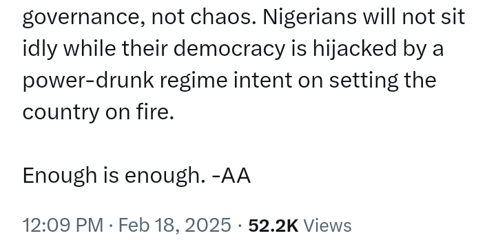 Atiku issues stern warning to APC following chaos in Osun State