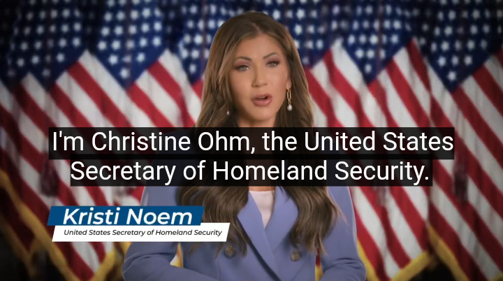 Secretary of the Department of Homeland Security, Kristi Neom