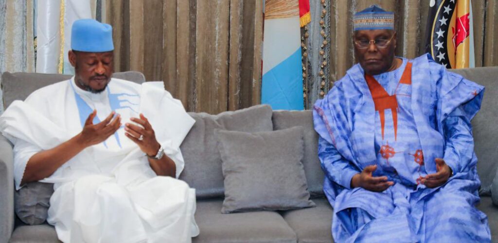 Governor Radda Loses Mother: Photos - Atiku leads delegation to Katsina on condolence visit