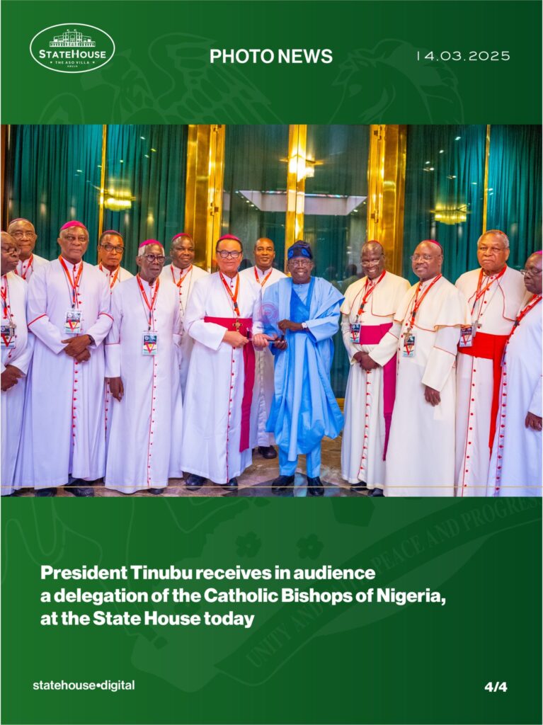 ‘I am not a religious bigot, my wife is a pastor’ – President Tinubu to Catholic Bishops