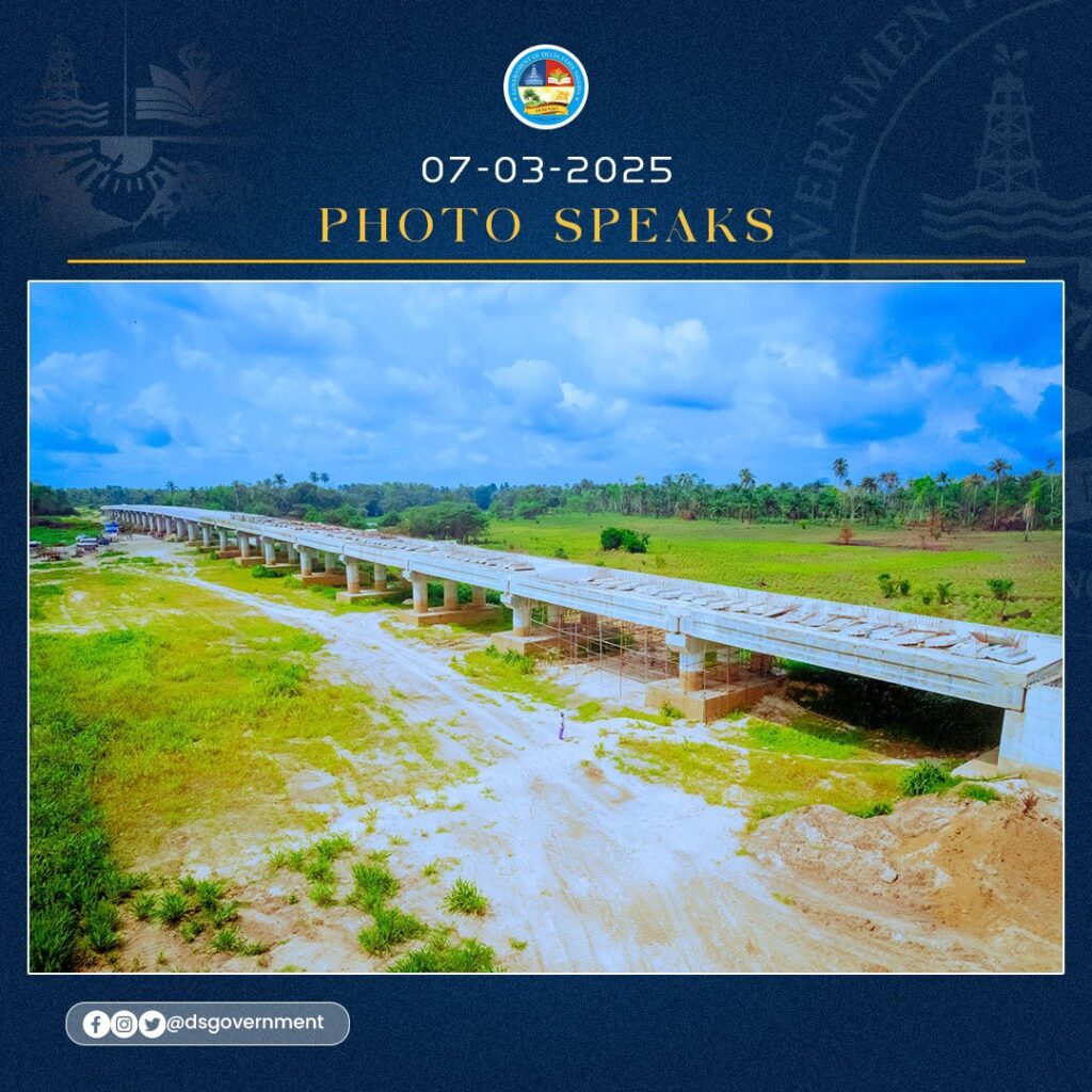 Delta State: Governor Oborevwori inspects the Orere Bridge in Ughelli South