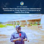Delta State: Governor Oborevwori inspects the Orere Bridge in Ughelli South
