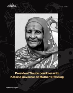 Governor Radda Loses Mother: 'Selfless woman who had nurtured generations of leaders' - President Tinubu