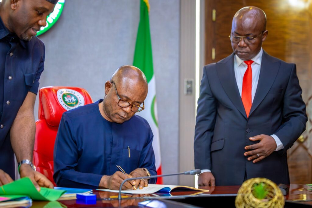 Enugu State: Governor Mbah sign executive order designating and establishing Enugu Int’l Motor Spare Parts and Allied Traders Park