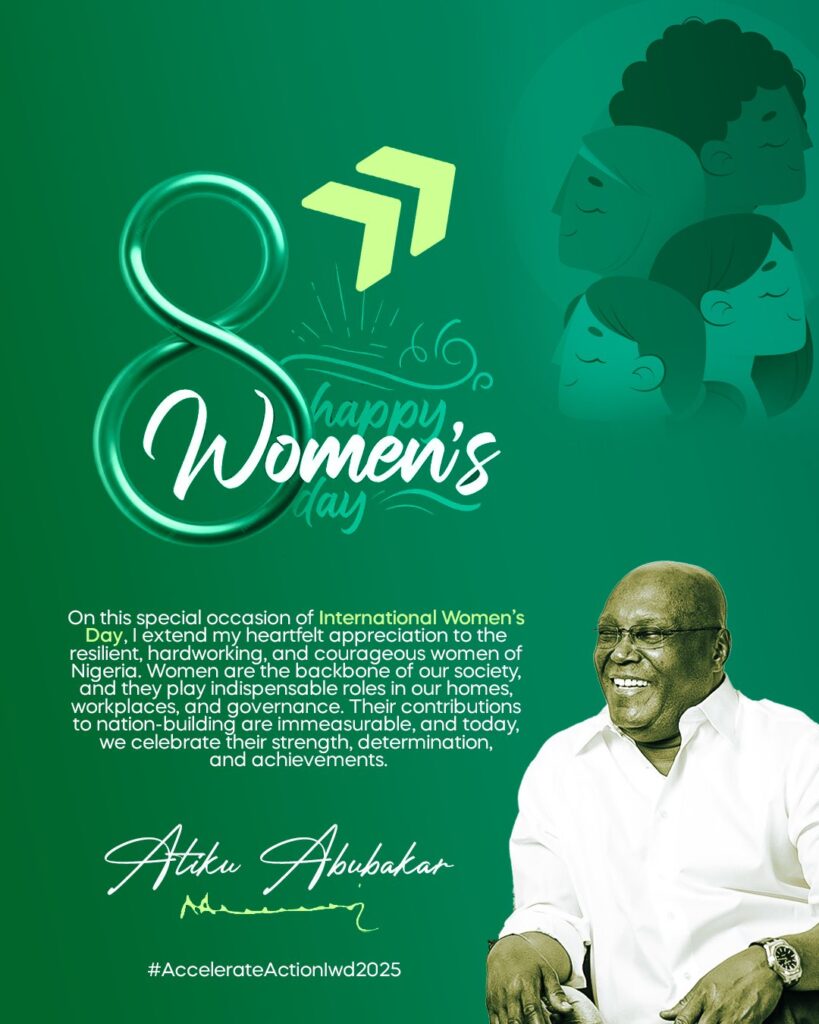 International Women’s Day 2025: ‘Recent suspension of Senator Natasha is an unfortunate example of suppression’ – Atiku