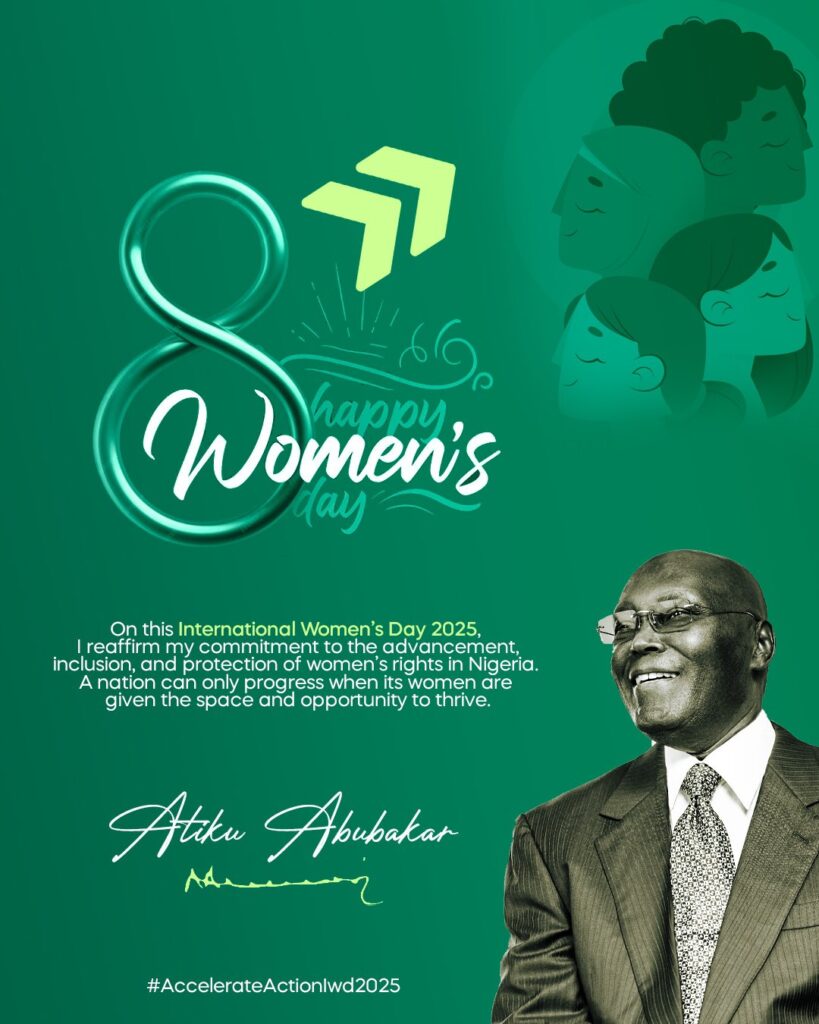 International Women's Day 2025: 'Recent suspension of Senator Natasha is an unfortunate example of suppression' - Atiku