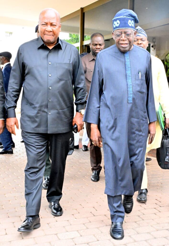 Photos: President Mahama visits President Tinubu at Presidential Villa