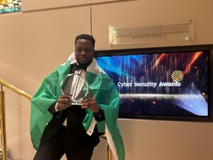 Governor Sanwo-Olu celebrates Osakwe, Lagos State Cybersecurity Advisory Board Chairman, on being named Cyber Personality of the Year in UK