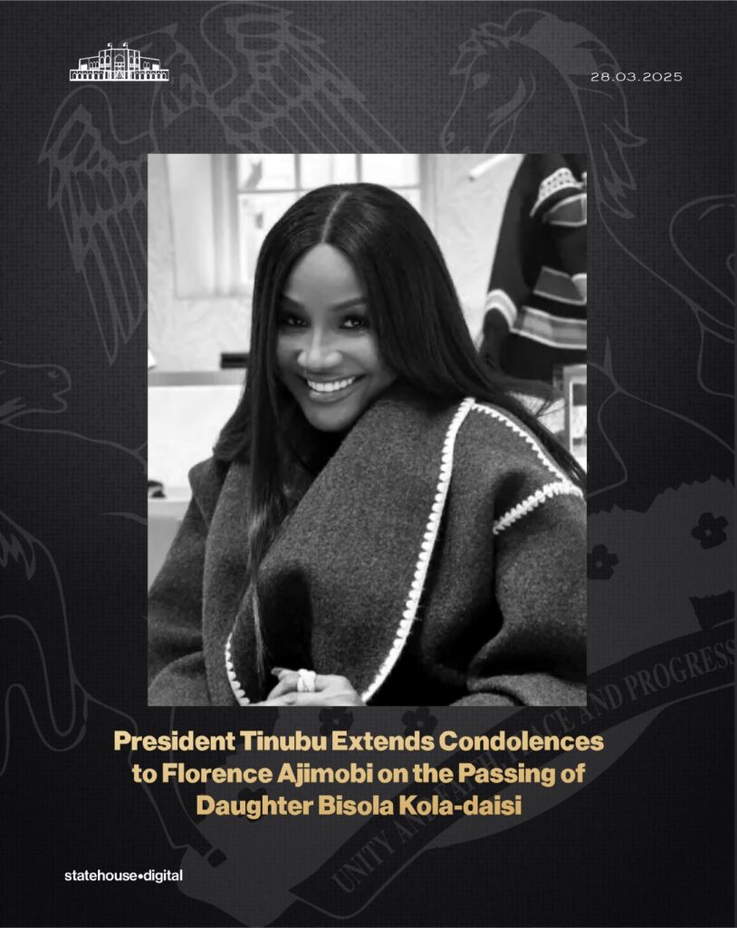 Ajimobi Loses Daughter: President Tinubu extends ‘heartfelt condolences’ to wife of former Oyo State Governor over passing of Bisola Kola-Daisi