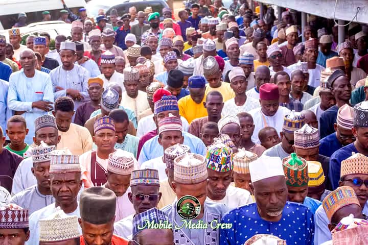 Governor Radda Loses Mother: Photos - Funeral prayer for Hajiya Safara'u Umaru Bari-Bari