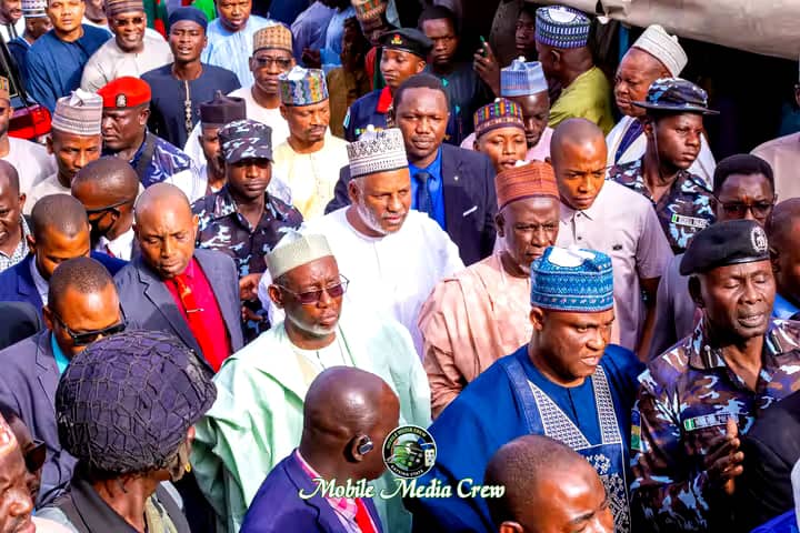 Governor Radda Loses Mother: Photos - Funeral prayer for Hajiya Safara'u Umaru Bari-Bari