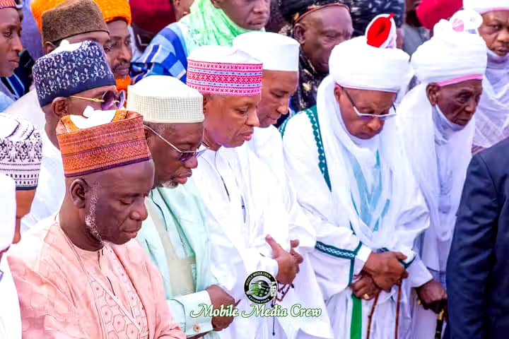 Governor Radda Loses Mother: Photos - Funeral prayer for Hajiya Safara'u Umaru Bari-Bari
