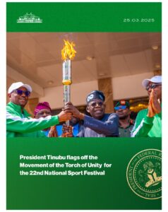 Gateway Games 2024: President Tinubu flags off Torch of Unity Movement, reaffirms commitment to sports development