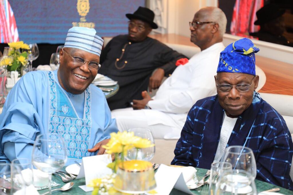 Atiku, GEJ, others attend dinner hosted by former President Olusegun Obasanjo in Lagos