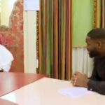 President Bola Tinubu welcomes Morotoluwa Ojomo and family at the Presidential Villa