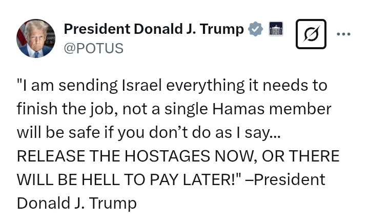 President Donald Trump meets with eight (8) released hostages from Gaza at the White House