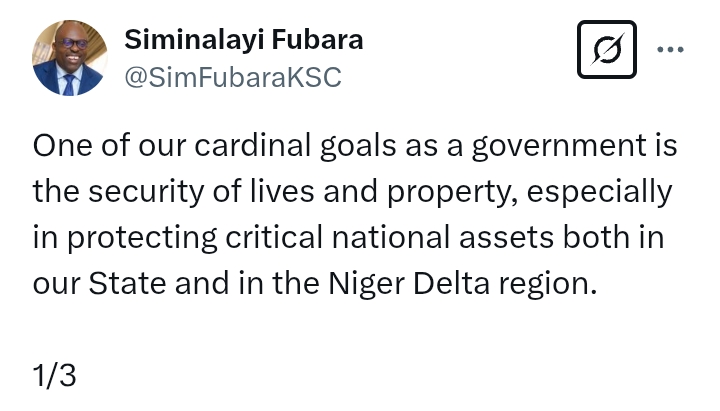 Rivers State: Governor Fubara presents to the Nigerian Air Force Rivers State owned AW139 Helicopter 'to mitigate the issues of oil theft & criminal activities'