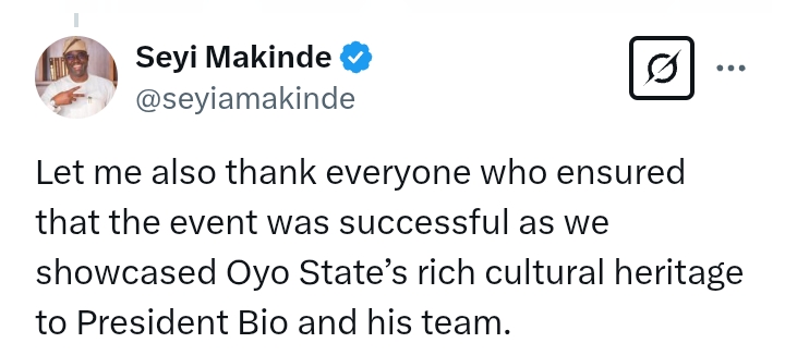 Photos: Governor Makinde holds State Banquet in honour of Sierra Leone President, Maada Bio