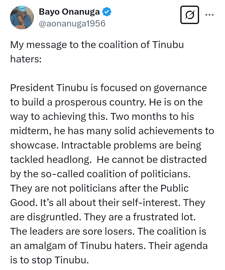 Rivers State: 'They are politicians after their selfish interest' - Presidency sends message to 'Tinubu h*ters'