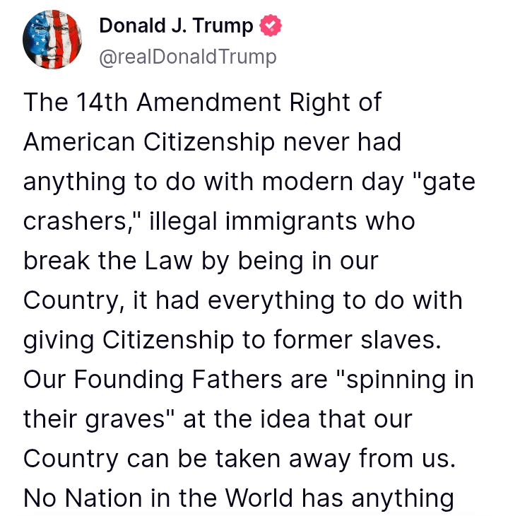 United States: Our Founding Fathers are "spinning in their graves" at the idea that our Country can be taken away from us' - President Trump