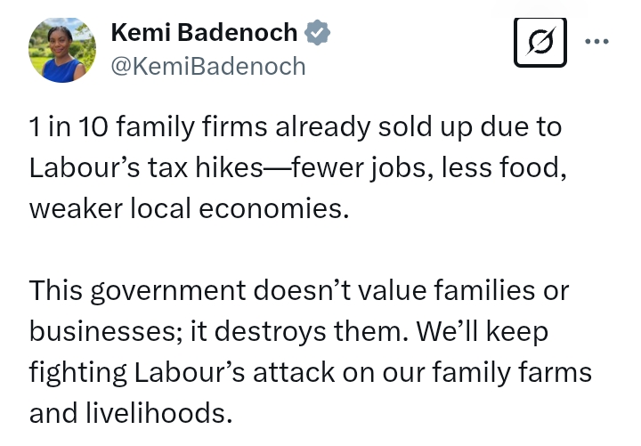 United Kingdom: 'Labour government doesn’t value families or businesses; it destroys them' - Kemi Badenoch
