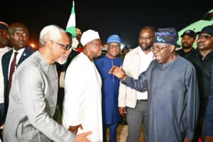 Photos: President Tinubu returns to Abuja from Europe