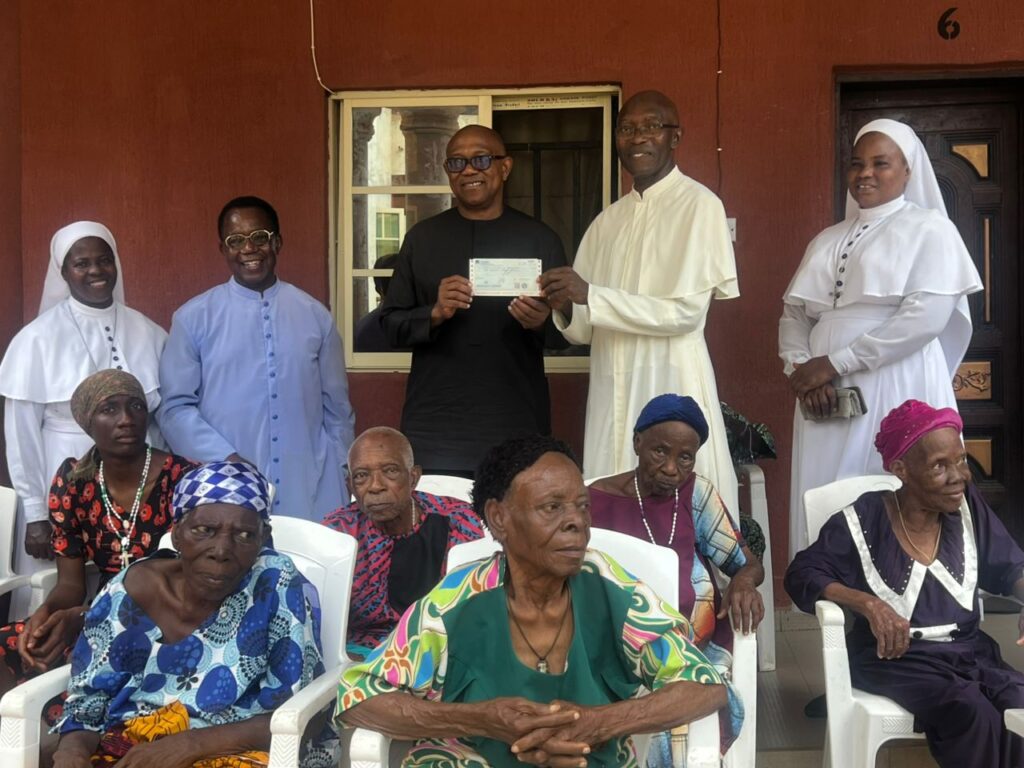 Peter Obi donates ₦10m for ‘running and maintenance’ of Orphanage and Home for Lonely Adults
