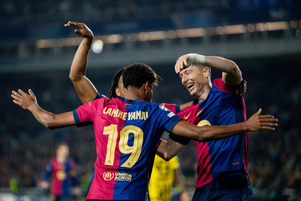 Uefa Champions League 2024/25: Barcelona 4-0 Dortmund – Lewandowski nets brace in dominant win