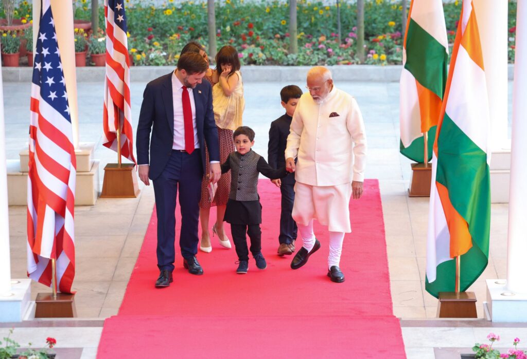 US-India: PM Modi receives US VP JD Vance and family in New Delhi