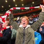 Uefa Champions League 2024/25: Arsenal 3-0 Real Madrid – Photos of Gunners fans wildly celebrating stunning victory