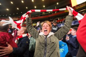 Uefa Champions League 2024/25: Arsenal 3-0 Real Madrid - Photos of Gunners fans wildly celebrating stunning victory