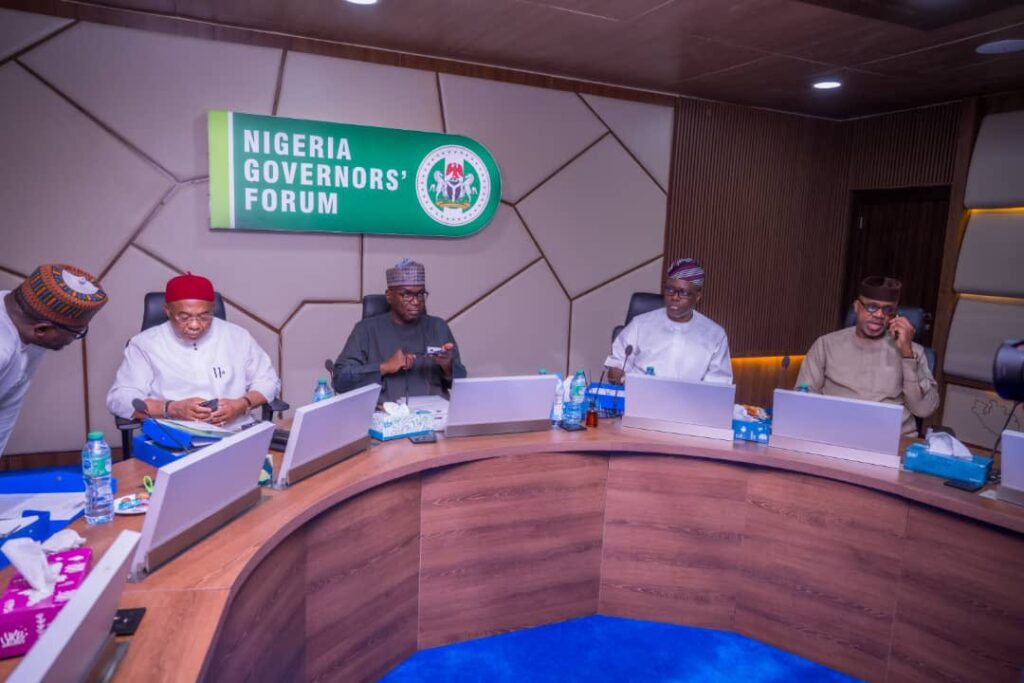 Governor of Benue State, Hyacinth Alia join colleagues in the Nigeria Governors' Forum (NGF) for crucial meeting on security and wellbeing of Nigeria