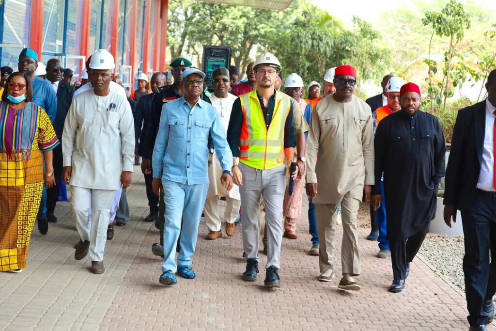 Abuja: Wike inspects ongoing construction of Gishiri Bridge and rehabilitation of International Conference Centre
