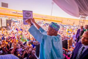 Photos: Ganduje attends swearing-in of 34 new local governments chairman of Katsina State