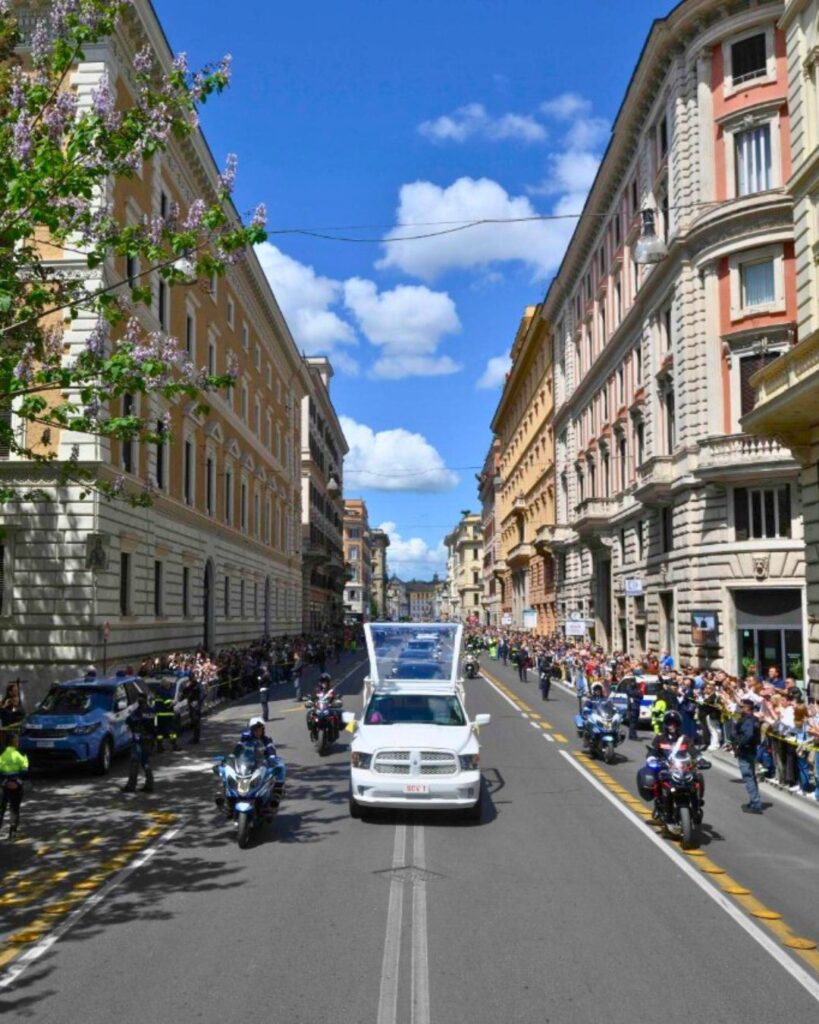 Pope Francis Passes At 88: Photos - Mortal remains of Holy See carried aboard the popemobile through the streets of Rome