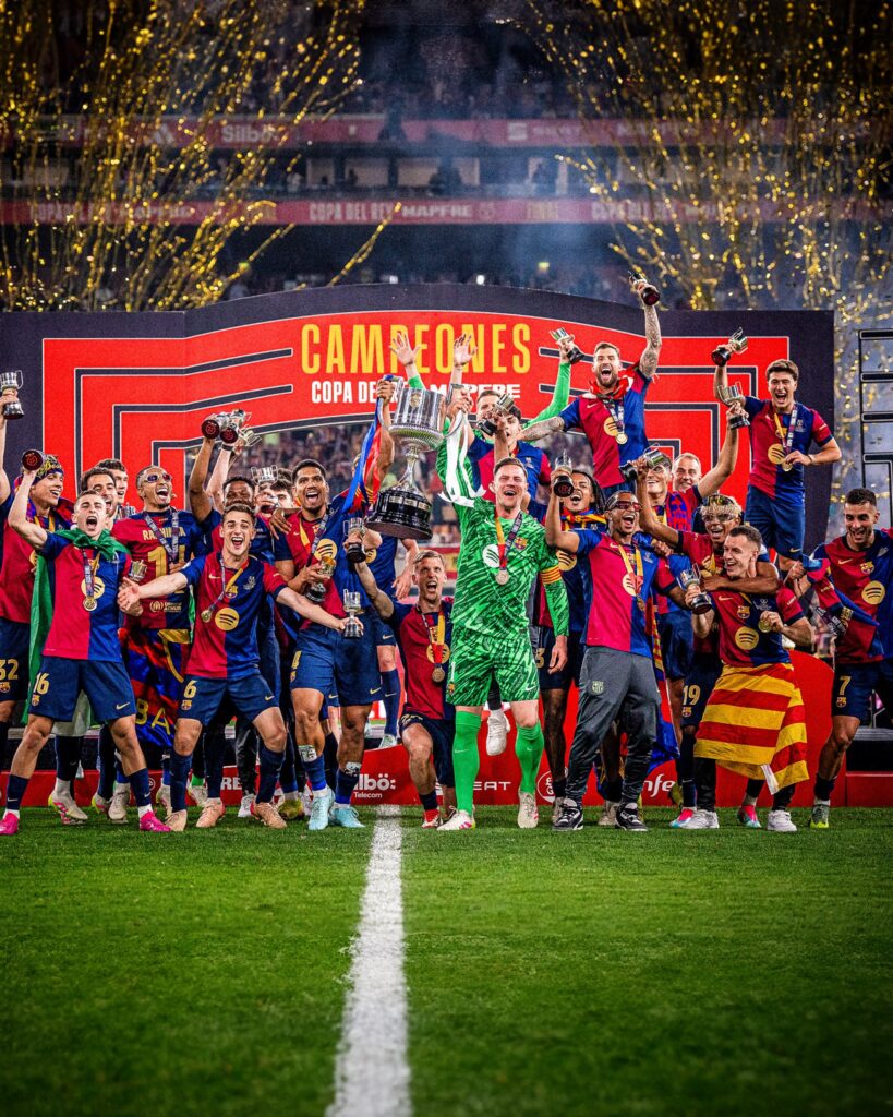 Copa Del Rey 2024/25: Barcelona 3-2 Real Madrid – Kounde nets in extra time as Catalans lift trophy