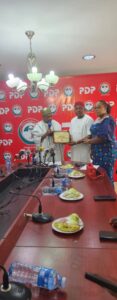 Anambra State Guber 2025: Photos - Presentation of Certificate of Return to PDP candidate, Ezenwafor