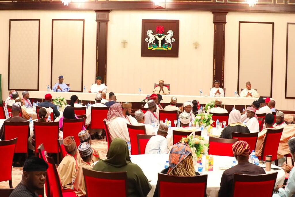 Eid-el-fitr 2025: Photos - Wike lead community leaders from FCT to pay homage to President Tinubu