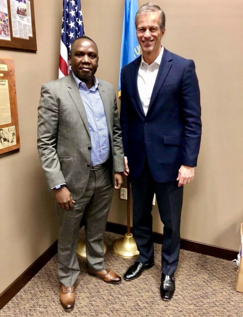 Photos: Bwala with Senator John Thune, US Senate Majority Leader