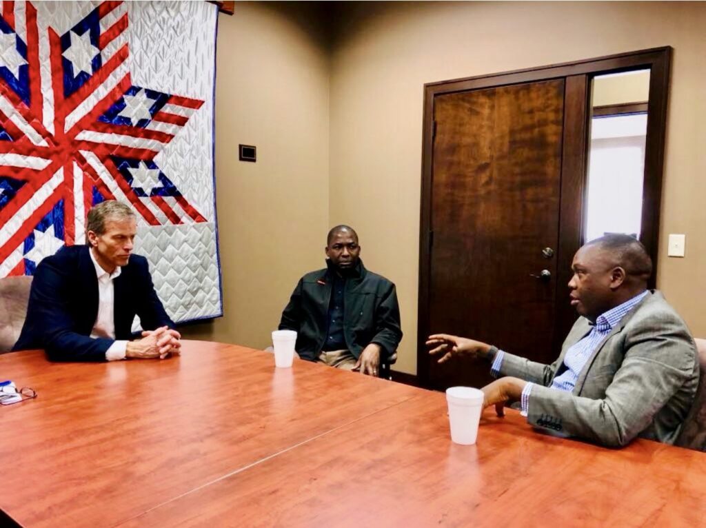 Photos: Bwala with Senator John Thune, US Senate Majority Leader